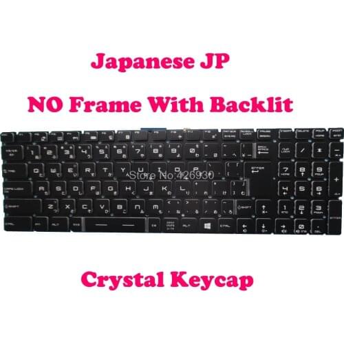 JP BE SP MS-16K2 Crystal Keyboard For MSI GS63VR 6RF GS63VR 7RF 7RG GT73EVR 6RE 6RF 7RD 7RE 7RF United States US UK Backlit