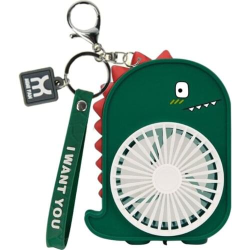 Cartoon Dinosaur Portable USB Charging Fan for Children and Students Handheld Mini Fan For Traveling Camping Fishing