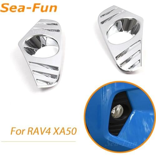 Front Fog Light Trim Cover For Toyota RAV4 RAV 4 XA50 2019 2020 Car Accessories Plastic ABS Chrome