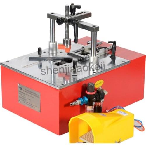 1PC Desktop Pneumatic Framing Nailing Machine V Nailer Pneumatic Nail Angle Machine Frame Nail Machines 0.6-0.8Mpa