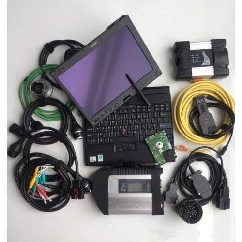Newest mb star c4 sd diagnosis with for bmw icom NEXT 2IN1 hdd 1tb software 2020.12 in one laptop x200t ram 4g