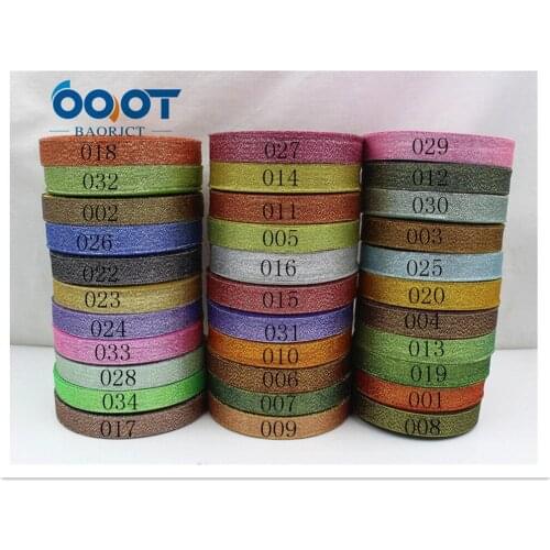 OOOT BAORJCT 1710185 , 33 colors 15MM Glitter ribbon Christmas webbing for wedding craft bow gift decoration Wrapping riband DIY