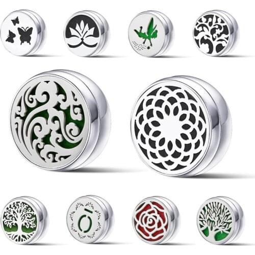 Fresh Car Air Freshener Locket Oil Aromatherapy Buckle Diffuser Mask Aroma Buckle For Car Auto Decoration Magnetic Buckle