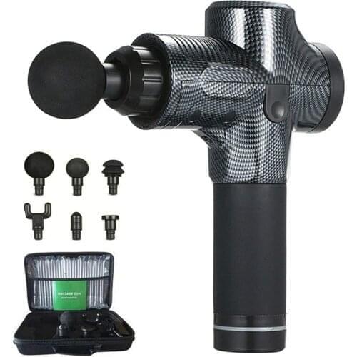 Deep Tissue Percussion Massage Gun Handheld Rechargeable Quiet Muscle LCD Display Massager Relieve Pain 6 Heads Therapy Massager