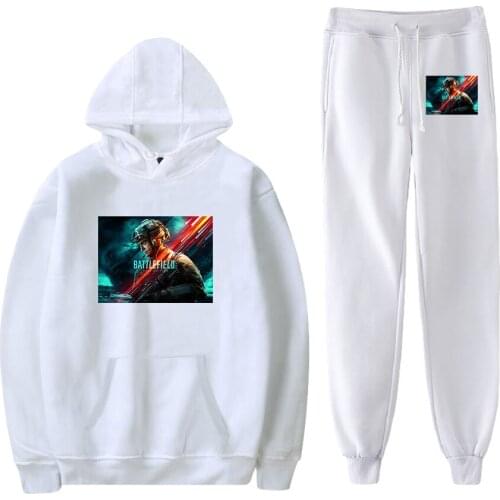 2021 Harajuku HIP HOP Battlefield 2042 2D Hoodies Sweatshirts+Recreational Sweatpants Sport Suit Mens and Womens Sets