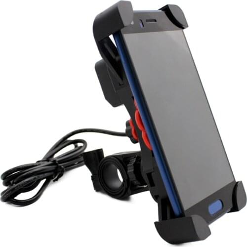 Nuoxintr Universal Dual USB Motorcycle Charger Phone Socket Moto Motocross Bike Handlebar Holder Charger Power Adapter Outlet