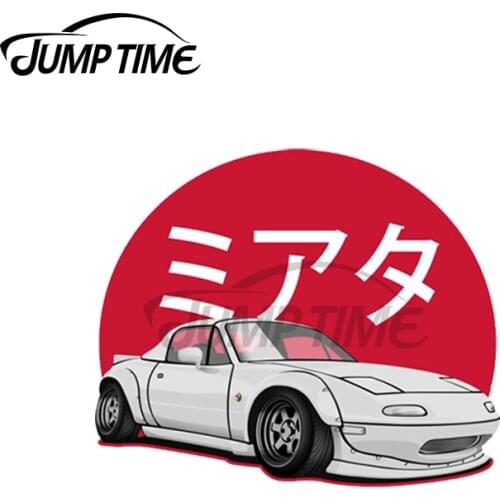 Jump Time 13 x 12.2cm For Miata Racing JDM Car Stickers JDM Vinyl Air Conditioner RV VAN Drift Decal Car Accessories Graphics