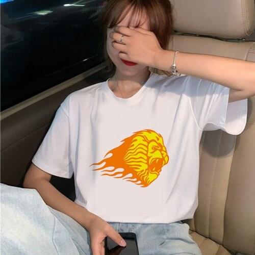 Women T Shirt Harajuku Short Sleeve Funny Power Fire Summer Fashion T-Shirt Cute Cartoon Printed Top Tees Female Clothes