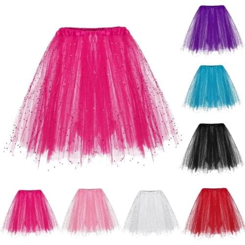 New 1pc Fashion Elastic 3 Layered Womens Princess Midi Tulle Skirt Pleated Dancing Tutu Skirts Saias faldas Ball Gown 10Feb 12