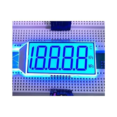 14PIN Reflection 4-1/2 Digits Segment LCD Panel 3V Blue Backlight