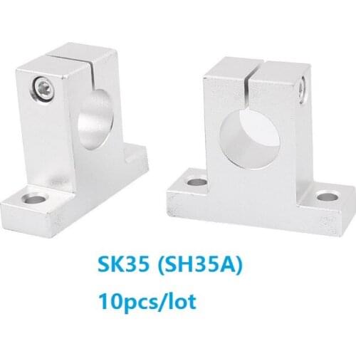 10pcs/lot SK35 35mm shaft Linear rail shaft support bearing end bearings CNC router 3D printer parts SH35A