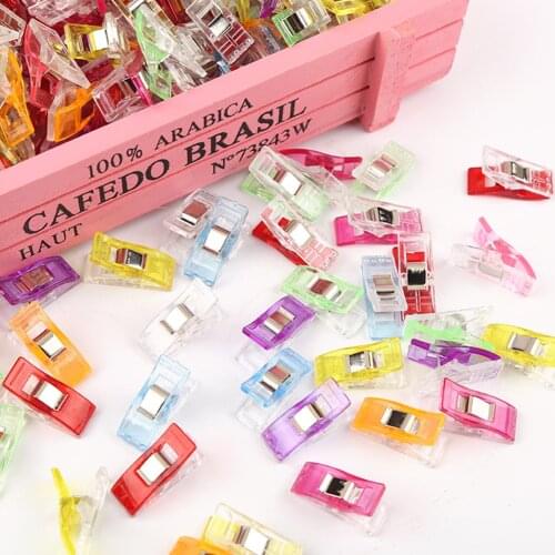 25pcs Colorful Sewing Craft Quilting Plastic Clips Clothes Clip Sewing Tools Household Knitting Clothng Accessaries
