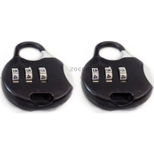 10pcs/lot 3 Dial Digit Password Lock Combination Suitcase Luggage Metal Code Password Lock Padlock Zinc Alloy Keyed Padlock