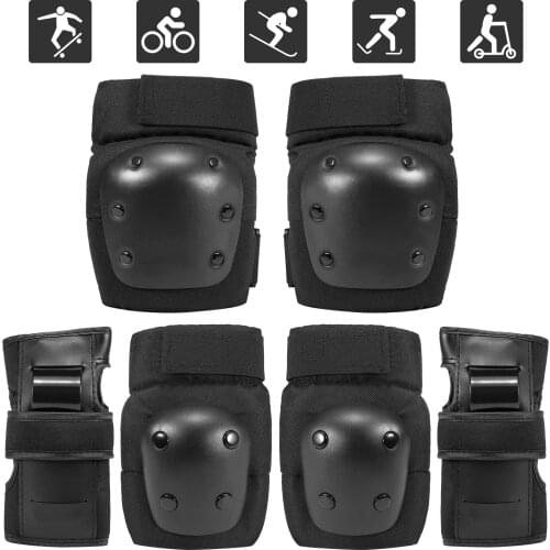 6Pcs/set Childrens Outdoor Sports Protective Gear Knee Elbow Pads Riding Wrist Hand Skating Safety Protection For Girl And Boy