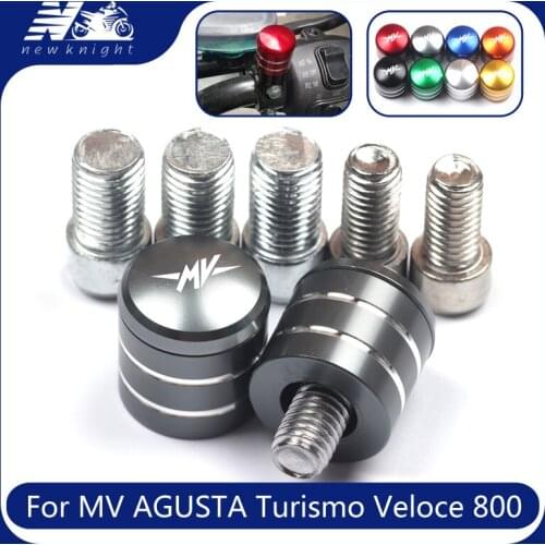 For MV AGUSTA Turismo Veloce 800 Rivale 800 Brutale 675 Mtorcycle Aluminum Rearview Handlebar Mirror Bolt Screws Mount Adapter