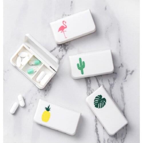 3 Grids Portable Clips Holder Dispenser Desk Set Supplies Tablet Container Dispenser Battery storage box Case Pill Box Splitters