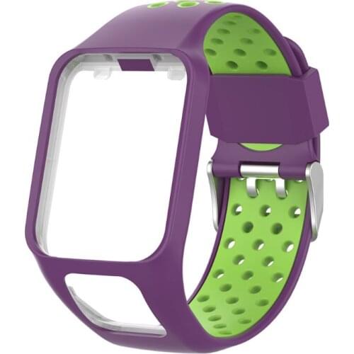 Two-tone Silicone Replacement Wrist Band Watch Strap For TomTom Runner 2 3 Spark 3 GPS Watch Fitness Tracker