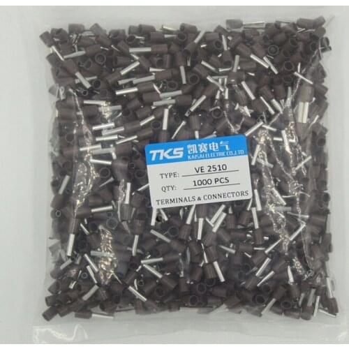 E2510 14AWG 2.5mm 2 bootlace Ferrules for pre Tubular terminal connector