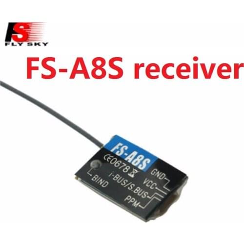 Flysky FS-A8S FS A8S 2.4G 8CH Mini Receiver with PPM i-BUS SBUS Output Compatible FS-i4 FS-i6 FS-i6S FS-i6X FS-i10 Transmitter