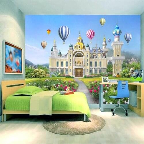 Milofi custom photo wallpaper 3D beautiful girl little princess dream castle 3D background wall home decoration painting