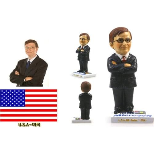 Hot Sale Hand-painted U.S Bill Gates Resin Crafts World Celebrity Statue Tourism Souvenir Gifts Collection Home Decortion