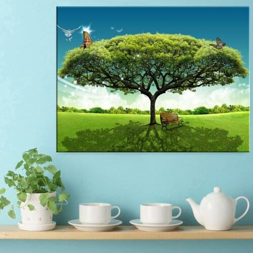 Wall Picture home decor Canvas painting Wall art print butterfly flower canvas painting tree home decor Pictures print no frame