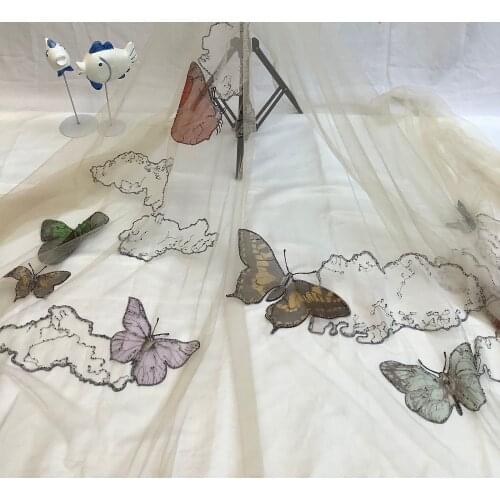 Beautiful embroidery mesh fabric 5 yards ZH-78882 nigerian tulle lace fabric French Net Lace Fabric