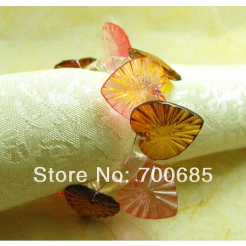 Crystal heart napkin ring, napkin holder