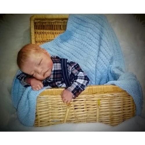 NPK 48CM reborn Levi premie baby newborn doll lifelike boy lifelike realsoft touch cuddly baby collectible art doll