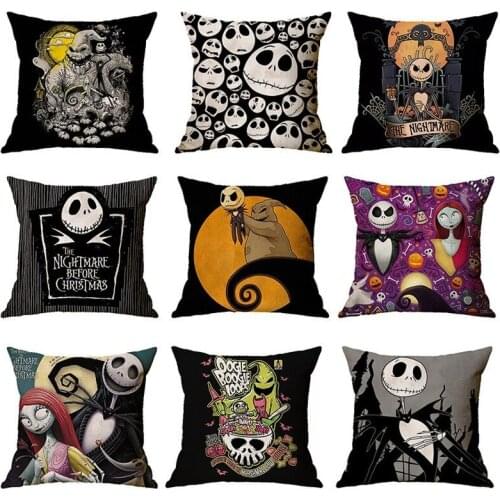 Linen Skull Pillowcase Halloween Pillowcase Witch Series Pillowcase Pillow Case Pillow Cases Home Decor Designer Pillow Case