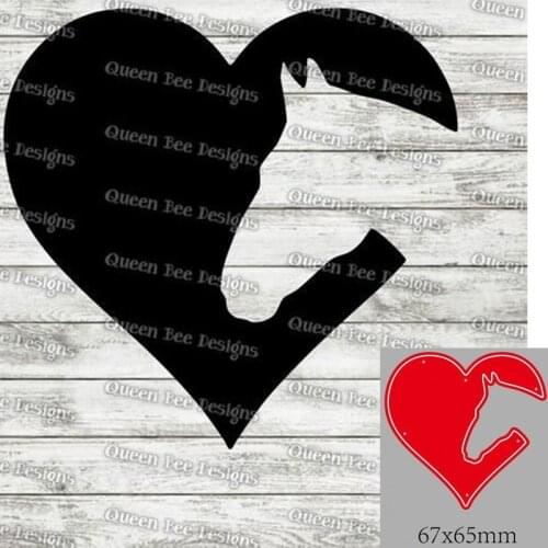 Metal Cutting Dies Cut Mold Animal horse love Decoration Scrapbook Paper Craft Knife Mould Blade Punch Stencils