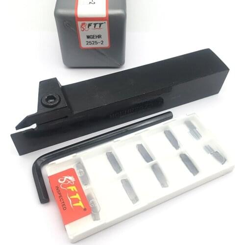 MGEHR2525-2 1PCS+ 10PCS MGMN200-T FT1125 carbide insert for CNC Lathe Turnning cutter holder turning tools holder