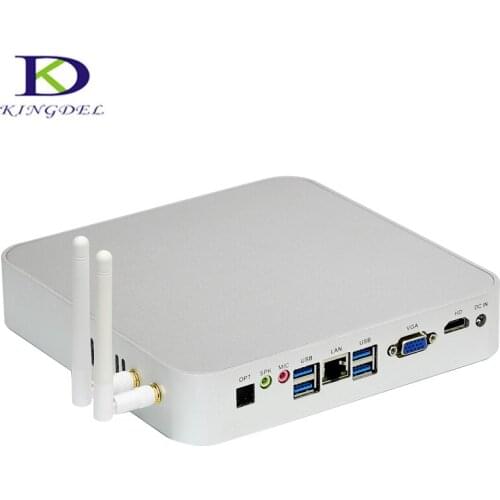 2017 Fanless Mini PC Windows 10 Desktop Computer Intel Celeron N3150 Quad Core WiFi HDMI VGA COM rs232 Industrial pc NC630