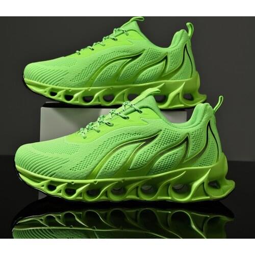 Blade Men Running Shoes Hot Sale Walking Sneakers Brand Designed Sport Trainers Light Comfortable Male Basket Tennis Green Shoes