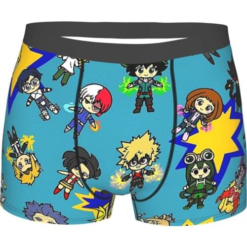 My Hero Academia Hero Class Underpants Homme Panties Male Underwear Print Couple Sexy Set Calecon
