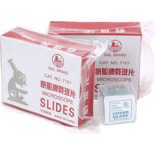 Slide glass cover set 18x18mm glass biological microscope specimens slide and cover 100pcs