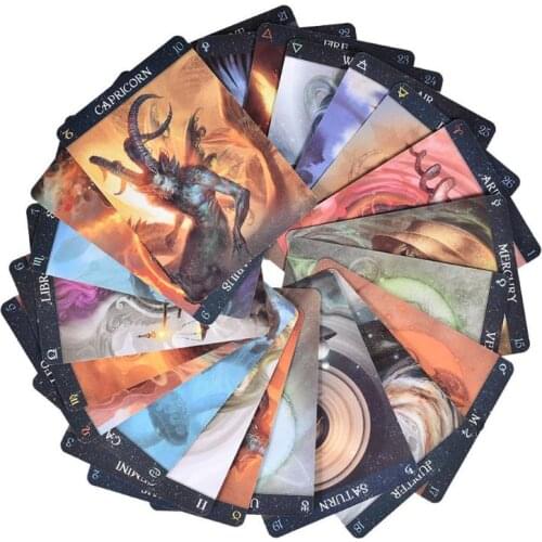 Barbieri Zodiac Oracle Tarot 26 Cards Deck Mysterious Guidance Divination Fate Family Party Board Game D5QD