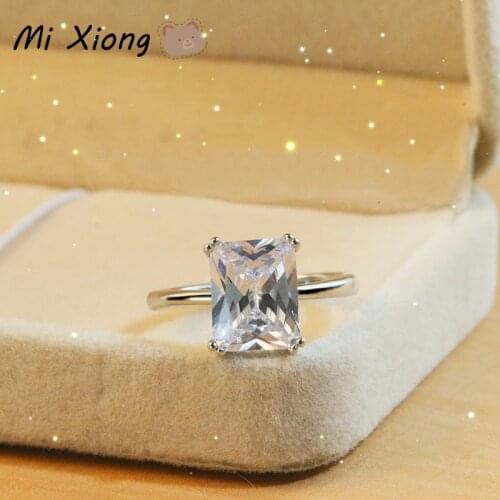 Mi Xiong Wedding Rings for Women Luxury Jewelry Charm Engagement Retro Elegant Gift Fine Brand Cocktail Ring 925 Sterling Silver