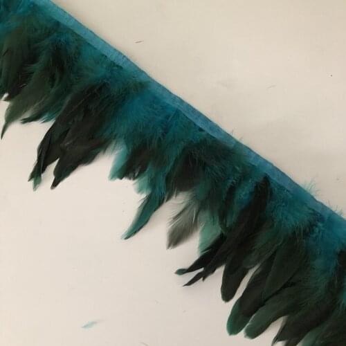 Wholesale 10Meter/Lot Chicken Feather Fringe Trim 4-8inch Marabou Feathers Trimming Skirt Dress Trims Ribbon Feathers for Crafts