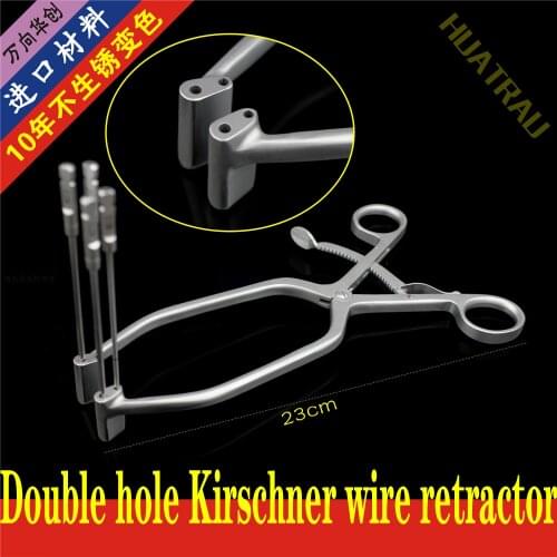 Orthopaedic instruments medical foot and ankle reduction forceps double hole Kirschner wire retractor bone traction needle openi