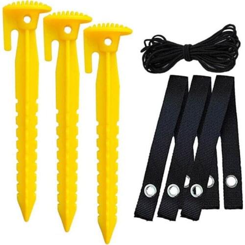 Plant Support Anchor Garden Young Trees Stump Anchor Ground Stakes Kit With Straps Garden Fixing Plant Anchor Support Set Patio