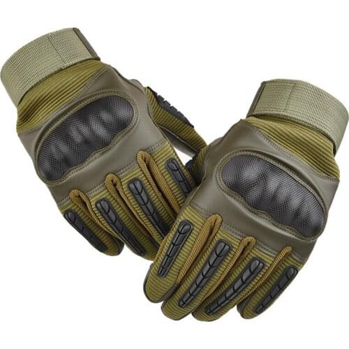 Touchscreen PU Leather Motorcycle Full Finger Gloves Protective Gear Racing Bike