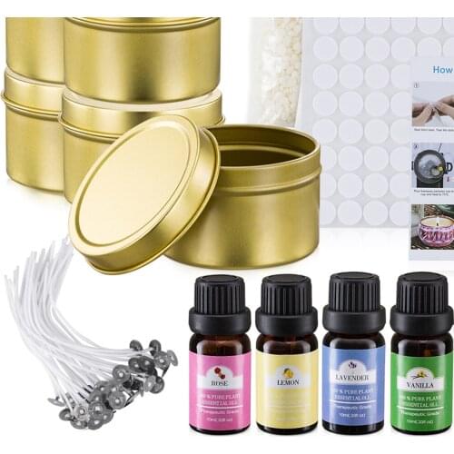 DIY Candle Making Beeswax Kit Pouring Pot Pitcher Wick Sticker Handemade Set