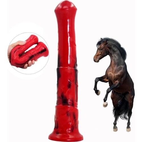 Silicone Horse Dildo Realistic Animal Penis Woman Vagina Huge Dick G Spot Stimulator Sex Toys Men Butt Plug Female Masturbator