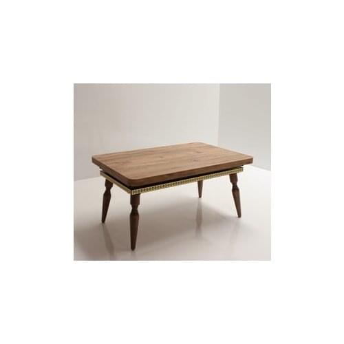 Modern lux Leyla Smart Magic Coffee table 3 Stage Long Wood Pedestal Pine coffe table