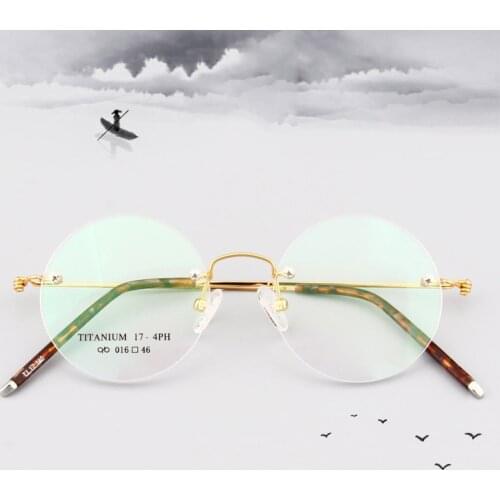 Titanium Rimless Glasses Frame Men Women Optical Eyeglass Frame Myopia Prescription Spectacle Frames Eyeglasses Clear Eyewear