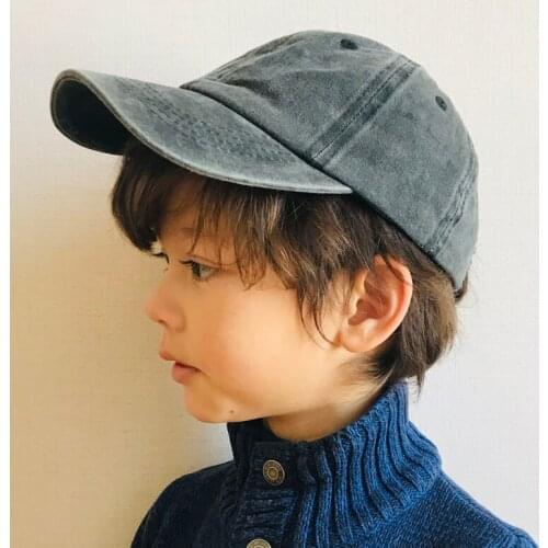 100% Cotton Washed Vintage Baseball Cap Kids Snapback Children Hip Hop Cap Boys Girls Baseball Hat