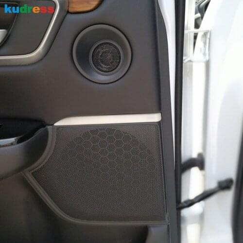 For Honda CRV CR-V 2017 2018 2019 2020 2021 Carbon Fiber Inner Door Speaker Cover Trim Audio Loudspeaker Strips Car Styling