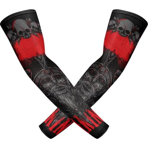 Sun UV Protective Arm Sleeves Outdoor Cycling Sleeves 3D Printed Sport Breathable Arm Cuff Covers Riding Sleeves Arm Guards