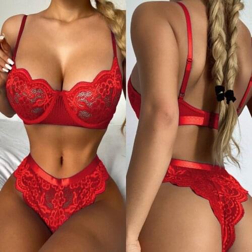 S-3XL Erotic Lingerie Lace Bra And Panty Set Womens Intimate Baby Doll Sexy Lingerie Hot Sleepwear Sex Costumes Exotic Apparel